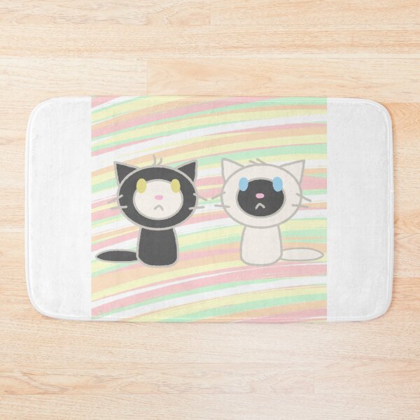 Item preview, Yin Yang balck white kitty cat innocence pastel with background designed and sold by YinYangKat.