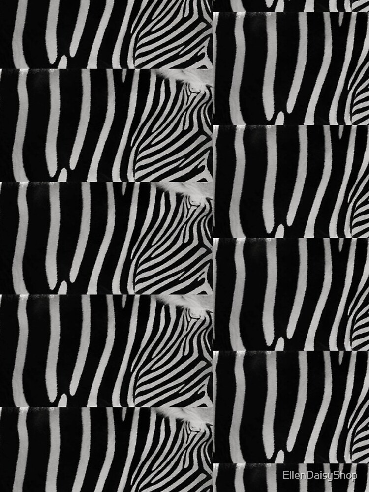 Zebra Natural Animal Design Black And White by EllenDaisyShop