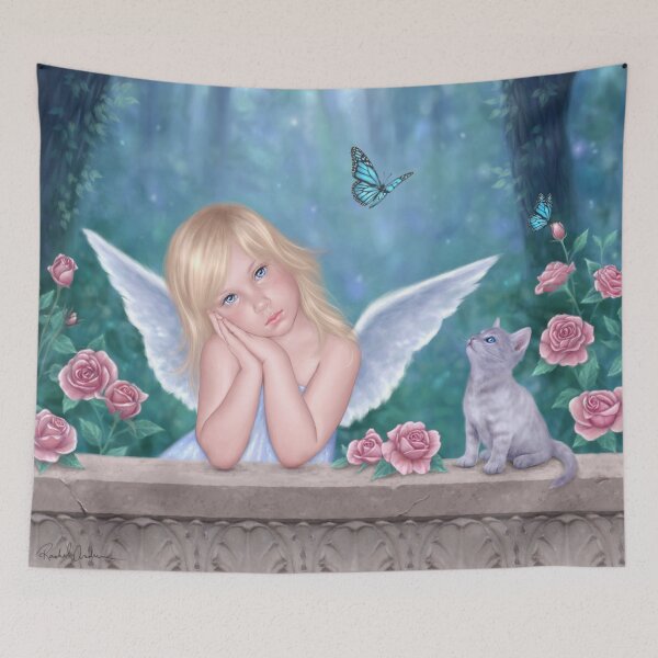 Item preview, Little Miracles Angel & Kitten designed and sold by silverstars.
