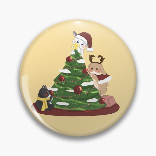 Item preview, Christmas Tree with Three Bunny _ Bunniesmee Christmas Edition  designed and sold by bunniesmee.