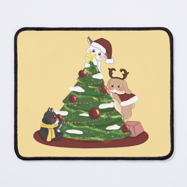 Item preview, Christmas Tree with Three Bunny _ Bunniesmee Christmas Edition  designed and sold by bunniesmee.