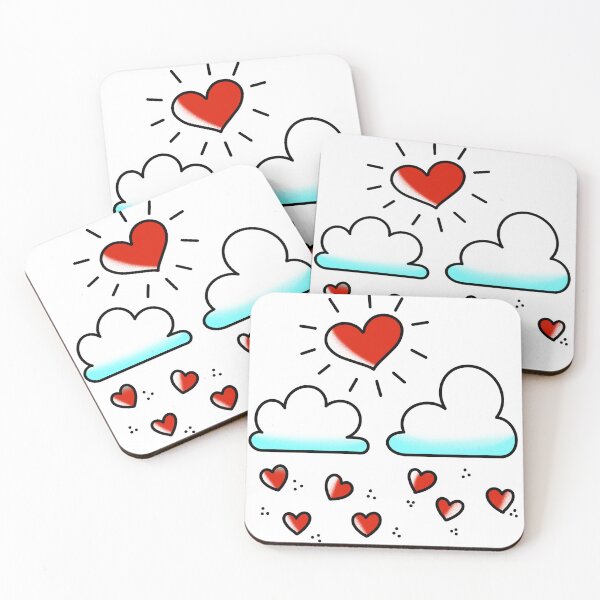 Item preview, hearts and clouds designed and sold by infracuortattoo.