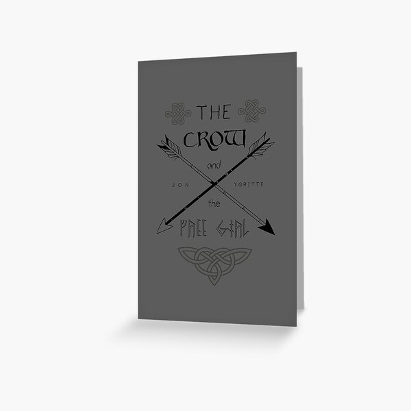The Crow and the Free Girl Greeting Card