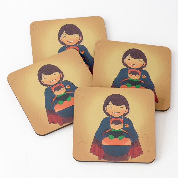 Item preview, Retro superhero mum with a baby designed and sold by theplanetlove.