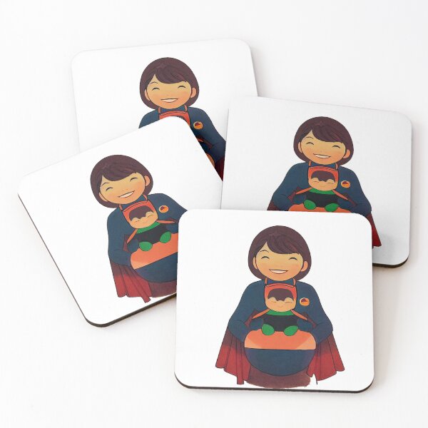Item preview, Retro superhero mum with a baby designed and sold by theplanetlove.