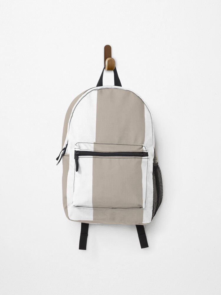 Thumbnail 1 von 3, Rucksack, Earthy Beige White Minimal Vertical Stripe Pattern Pairs Valspar 2023 COTY Ivory Brown 6006-1C designt und verkauft von ColorOfTheYears.