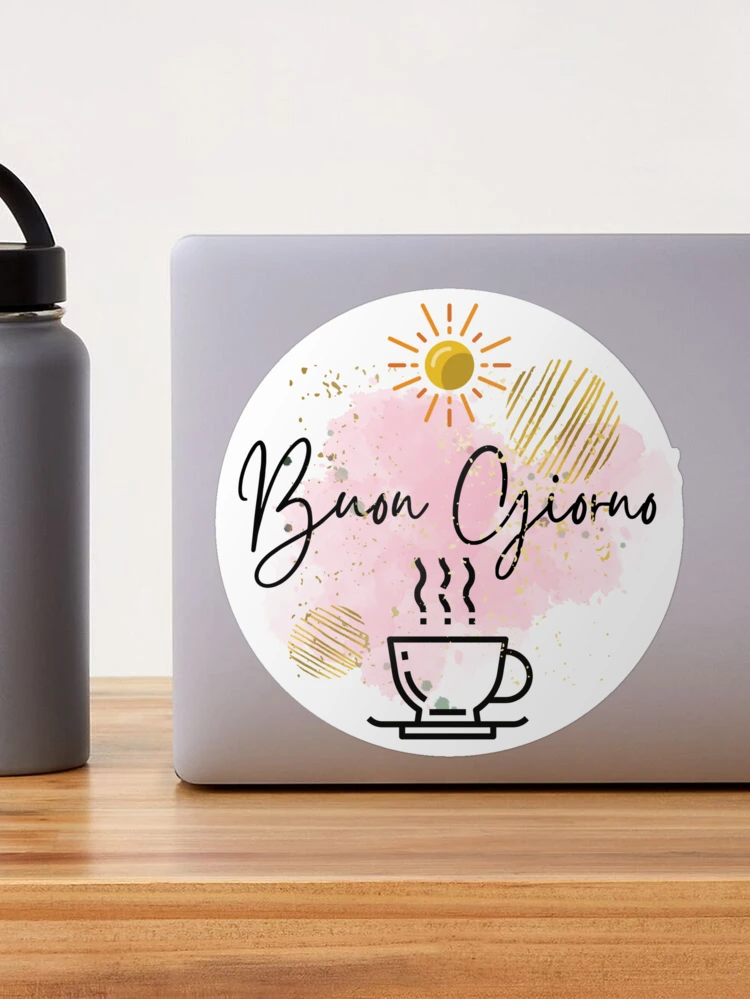 Autocollant Vintage 80s Buon Giorno – Adhésif Original Italien Décoration Rétro
