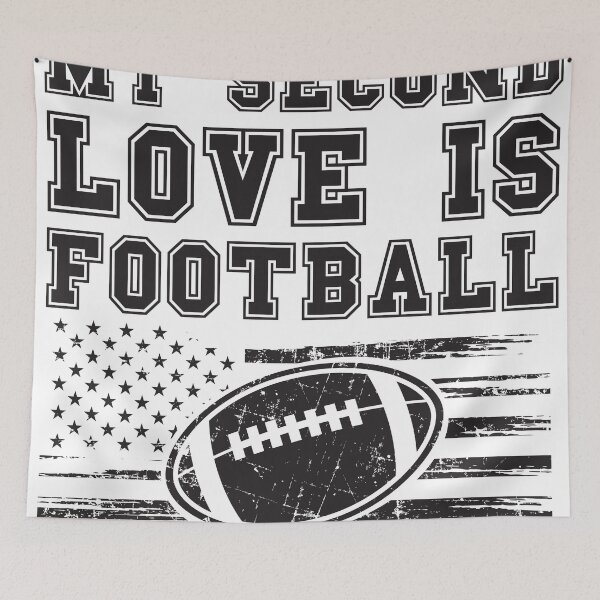 Item preview, MY SECOND LOVE IS FOOTBALL designed and sold by HomeCoquette.
