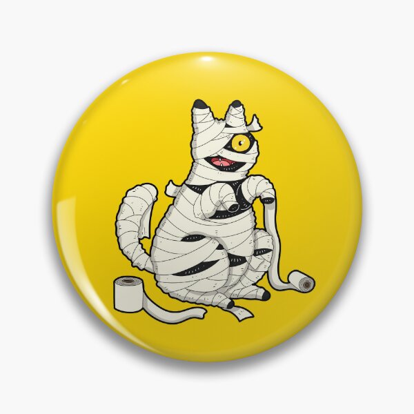 Item preview, Funny mummy spooky halloween cat designed and sold by tactooncat.