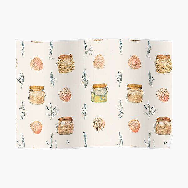 Boho Anthropologie Jar pattern Poster