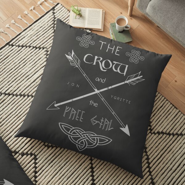 The Crow and the Free Girl - Light Floor Pillow