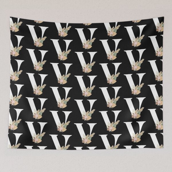 Item preview, letter v floral designed and sold by LU NA.