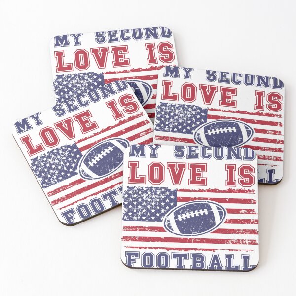 Item preview,  MY SECOND LOVE IS FOOTBALL USA FLAG  designed and sold by HomeCoquette.