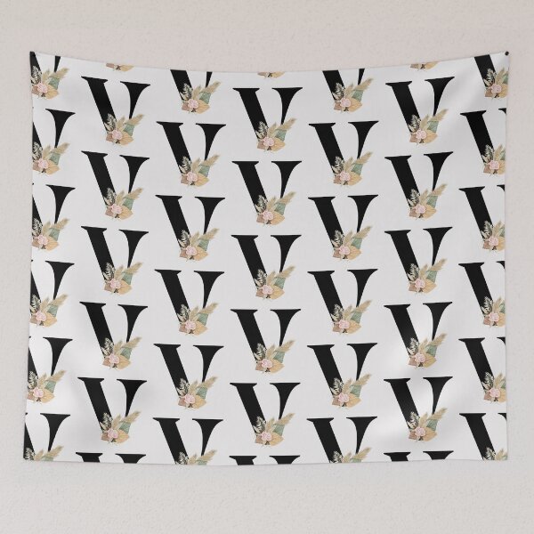 Item preview, letter v floral designed and sold by LU NA.