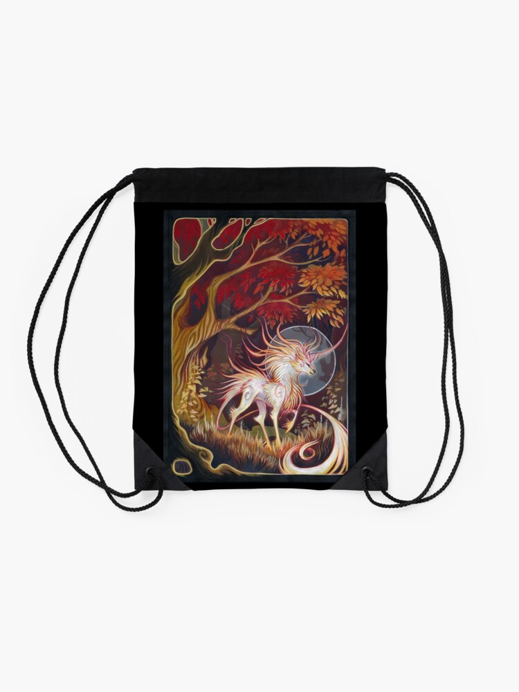 Alternate view of fire walk with me Drawstring Bag