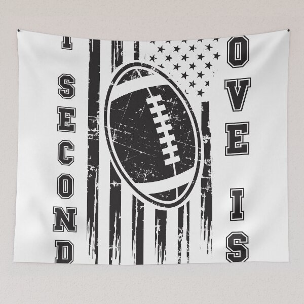 Item preview, MY SECOND LOVE IS FOOTBALL USA FLAG  designed and sold by HomeCoquette.