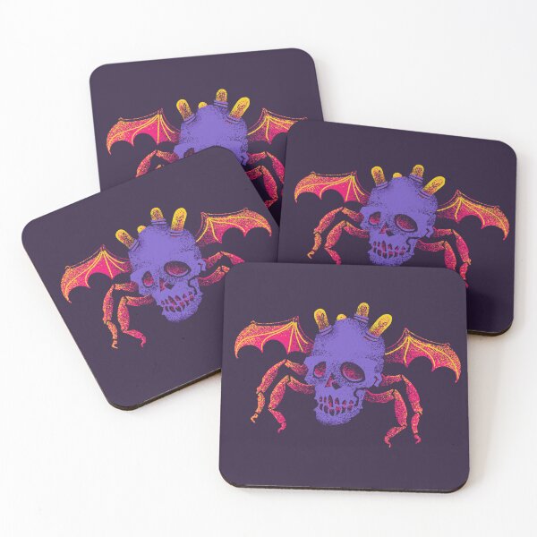 Item preview, Skull Bat Crab - biomechanical neon fun designed and sold by StayGoldShop.