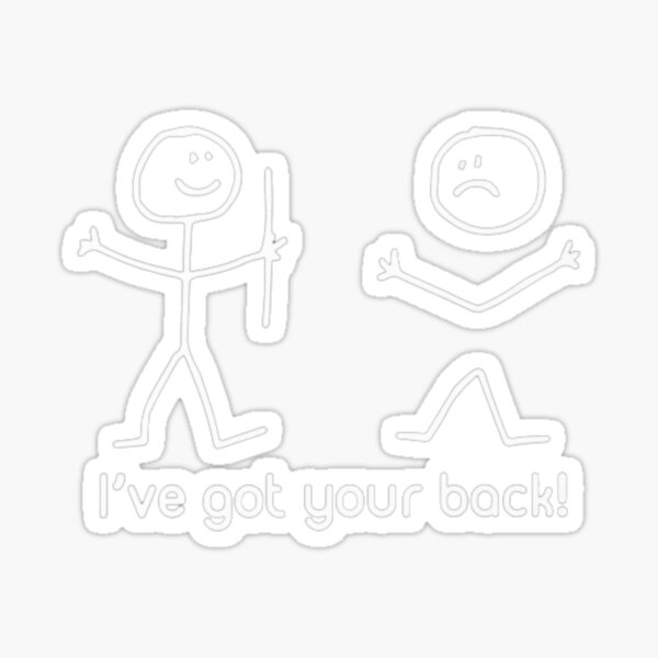 I've got your back! - Funny stick figure meme' Baby Bib
