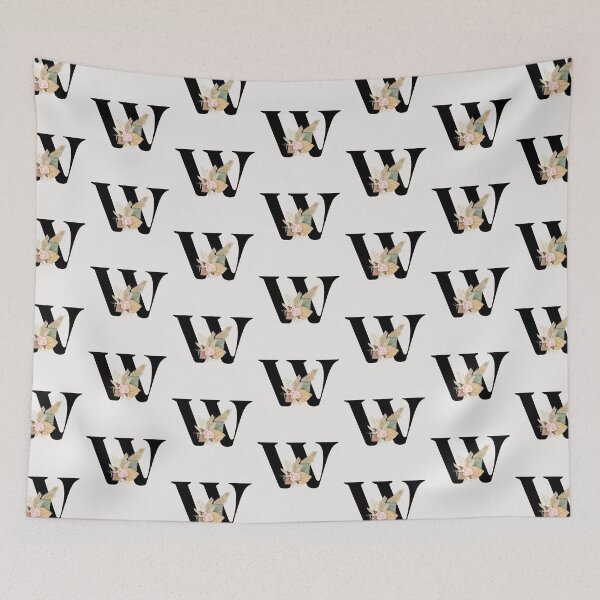 Item preview, letter w floral designed and sold by LU NA.