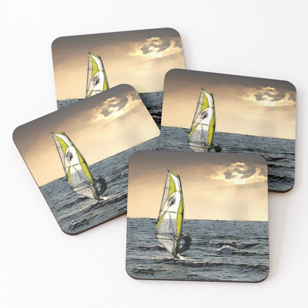 Item preview, Wind Surfing under Sunset designed and sold by OnigiriDoctor.