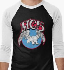 Camiseta ¾ estilo béisbol Pantera blanca (angustiada)