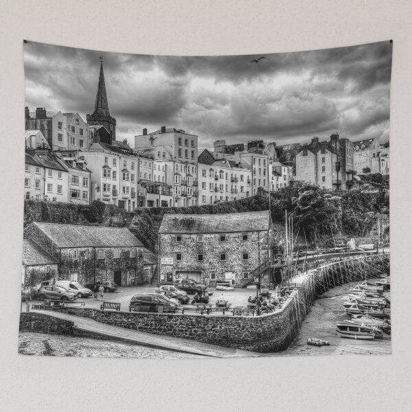 Item preview, Tenby Harbour Quay, Black And White designed and sold by Paul Thompson Photography.
