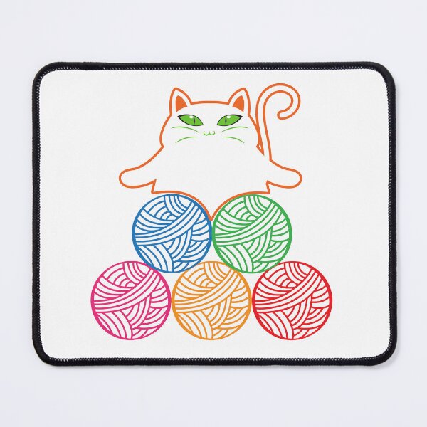 Item preview, Crochet Cat - Cat and Crochet Cute Rainbow Yarn Funny in Colorful Color designed and sold by MisPuHoney.