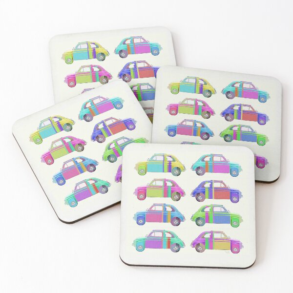 Item preview, 8 Fiat 500 colores pop designed and sold by Aaaah Eeeek Studio.