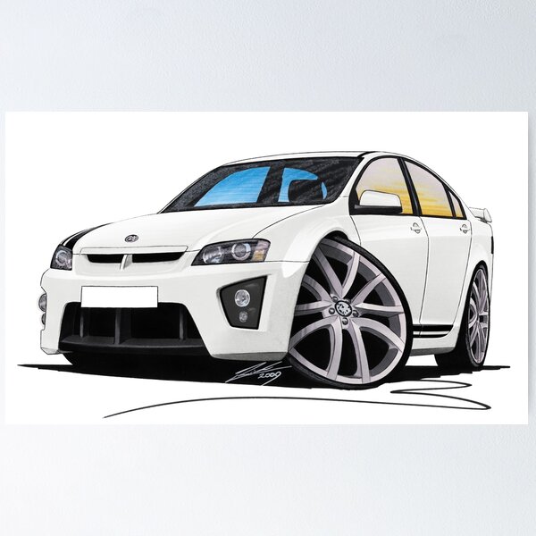 Item preview, Vauxhall VXR8 Bathurst White designed and sold by Yeomans Cartoons.