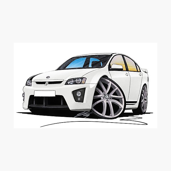 Item preview, Vauxhall VXR8 Bathurst White designed and sold by Yeomans Cartoons.