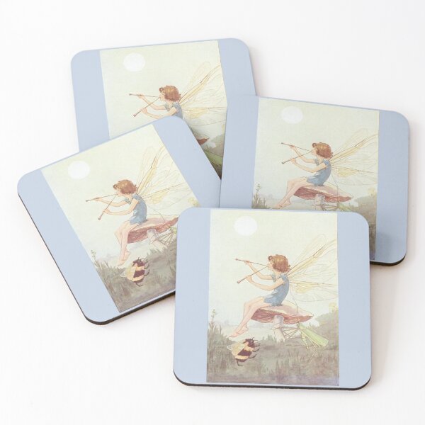 Item preview, Vintage Fairy Playing Flutes  designed and sold by artemisxluna89.