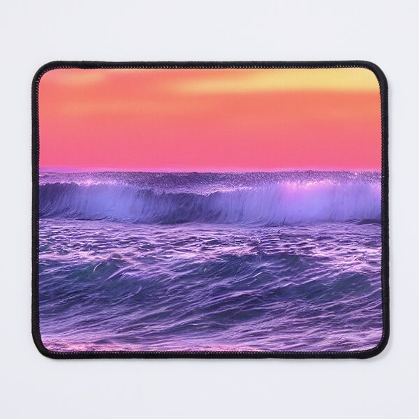Item preview, blue ocean waves, yellow orange vibes, retro #13 designed and sold by supeart.