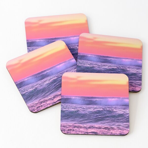 Item preview, blue ocean waves, yellow orange vibes, retro #13 designed and sold by supeart.
