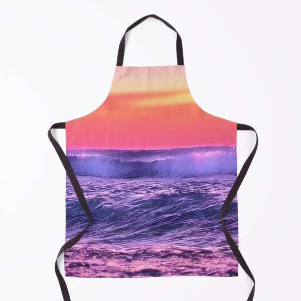 Item preview, blue ocean waves, yellow orange vibes, retro #13 designed and sold by supeart.