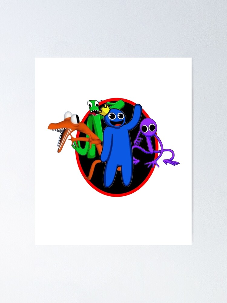 Running Blue Rainbow Friend  Poster for Sale by TheBullishRhino