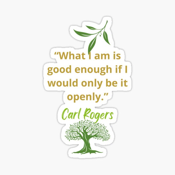 Artikel-Vorschau von Zitat von Carl Rogers: „Was ich bin, ist gut ...“ Geschenke für Therapeuten, Berater, Psychologen, designt und verkauft von freshsprings19.