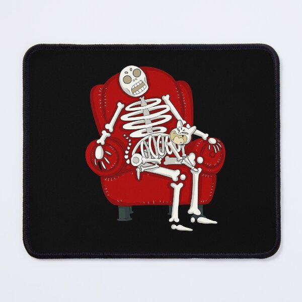 Item preview, Spooky skeleton horror halloween cat designed and sold by tactooncat.