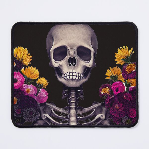 Item preview, Elegant Bones and Flowers Sticker designed and sold by TheCreativeFab.
