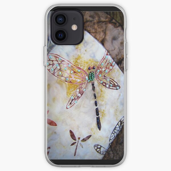 BEADED DRAGONFLY QUILT DETAIL iPhone Soft Case