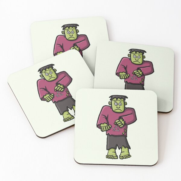 Item preview, Funny musician Frankenstein cartoon playing the triangle cute halloween autumn digital illustration designed and sold by AlmightyClaire.