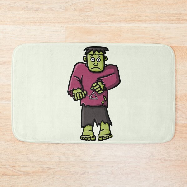 Item preview, Funny musician Frankenstein cartoon playing the triangle cute halloween autumn digital illustration designed and sold by AlmightyClaire.