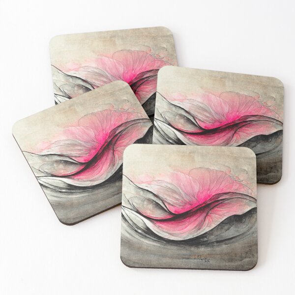 Item preview, blush_pink_grey_dark_light_love_modern_buy art._trendy_ink_flow_free_flowing_abstract_ abstrakt art._ pastel_beautiful_black_white_pink designed and sold by AnnaMartaFoley.