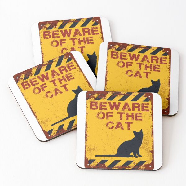 Item preview, BEWARE OF CAT | Funny Black Cat designed and sold by Stevenobinsun.