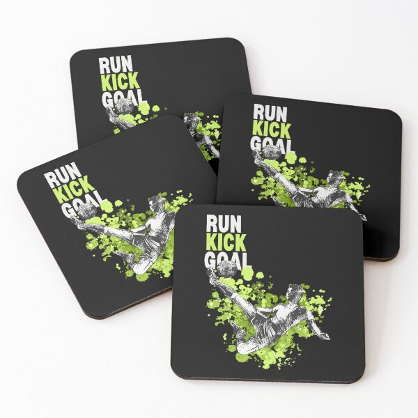 Item preview, 'Run Kick Goal' Soccer Player Kicking Ball Illustration designed and sold by deepakrode7.