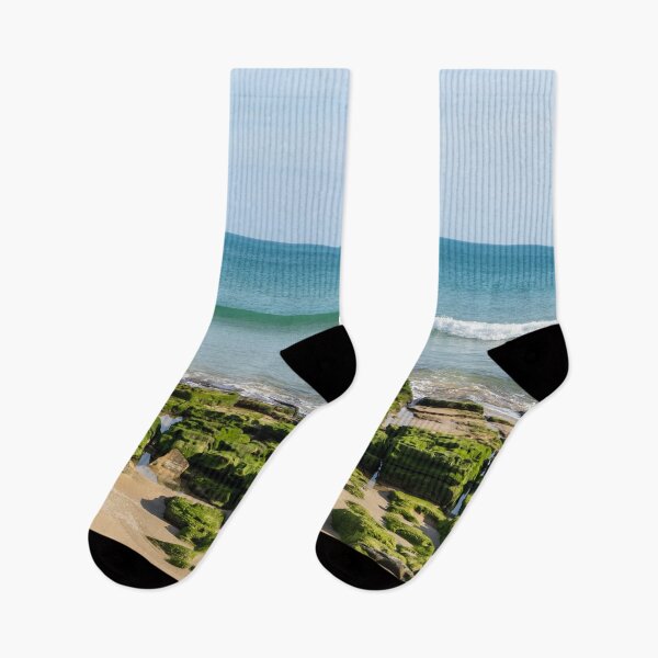 Item preview, Bold Green Seaweed - Low Tide at Praia da Luz Gold Coast Algarve Portugal designed and sold by Georgia Mizuleva.
