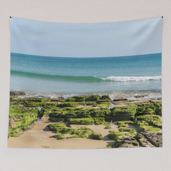 Item preview, Bold Green Seaweed - Low Tide at Praia da Luz Gold Coast Algarve Portugal designed and sold by Georgia Mizuleva.