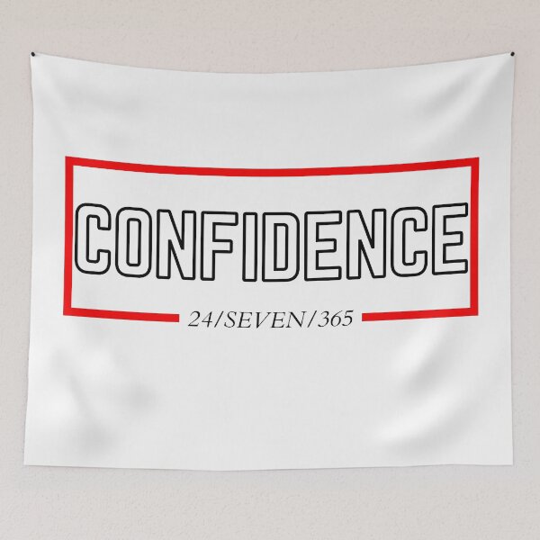 Item preview, CONFIDENCE 24/SEVEN/365 white background 2 designed and sold by KingsManKind.