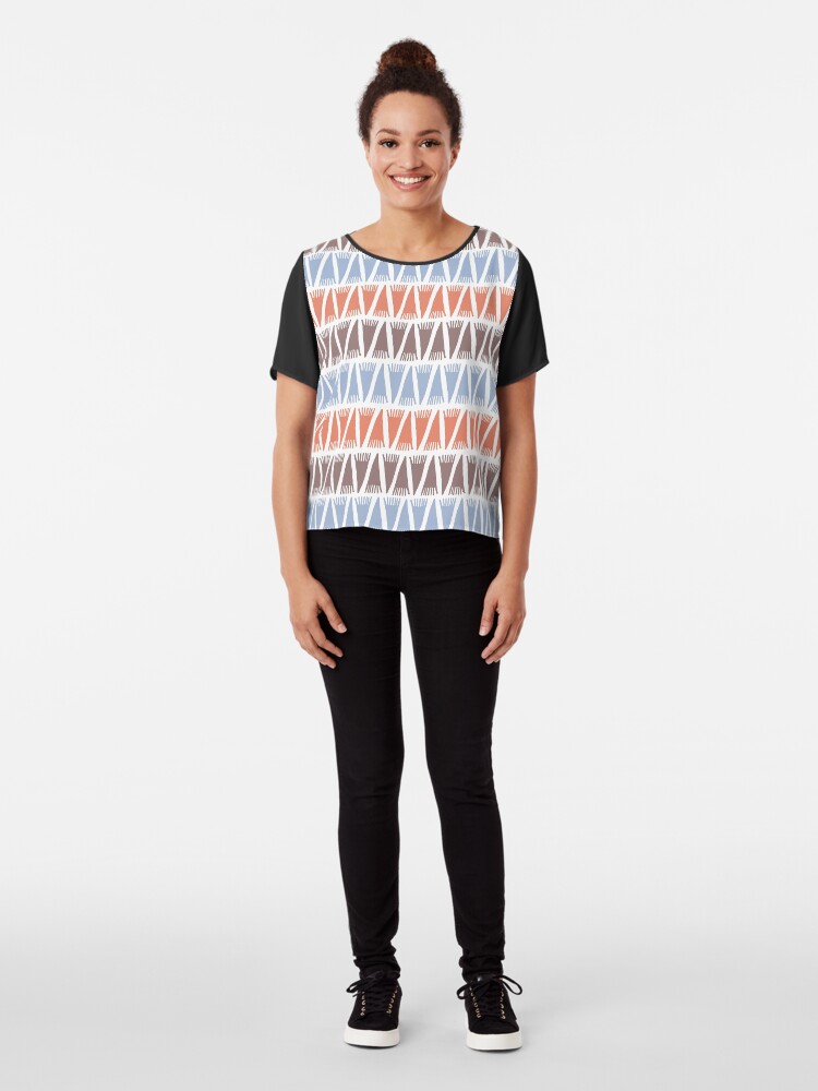 Alternate view of Teepee Blue Retro Chiffon Top