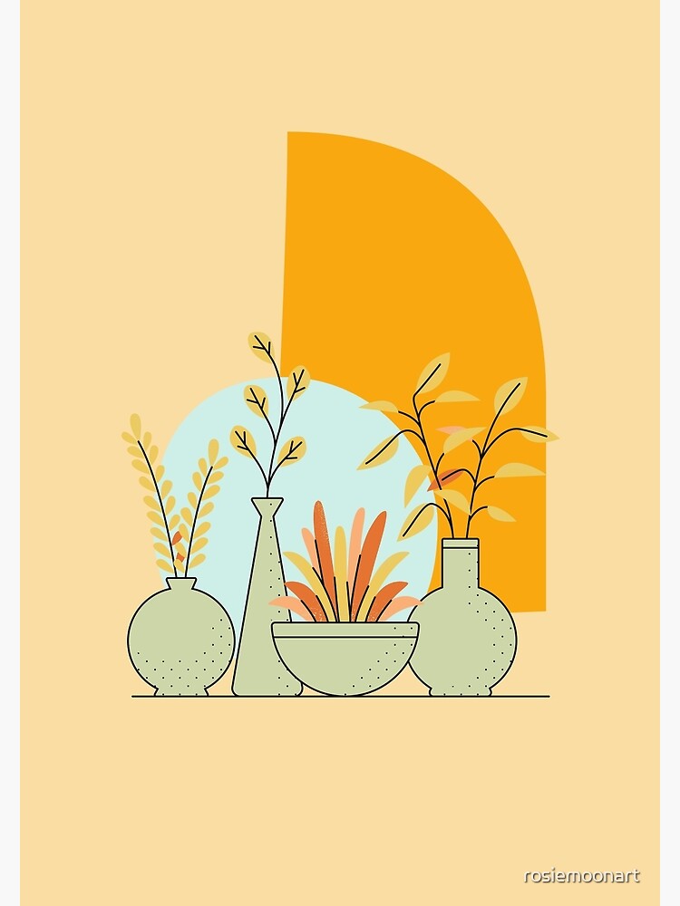 autumn-house-plants-minimalist-nature-design-poster-for-sale-by