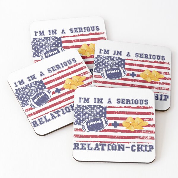 Item preview, FOOTBALL QUOTE I M IN A SERIOUS RELATION CHIP designed and sold by HomeCoquette.